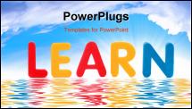 PowerPoint Template - word learn isolated on white background
