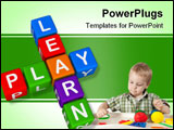 PowerPoint Template - Learn and Play (colorful blocks on white background)