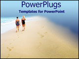 PowerPoint Template - Stroll along the beach