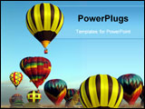 PowerPoint Template - Balloons taking off during a mass lift off event