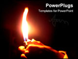 PowerPoint Template - This is a photo of light in darkness.