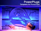 PowerPoint Template - blue light bulb