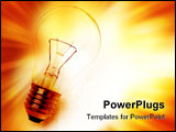 PowerPoint Template - Light bulb on bright background. Copy space