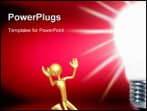 PowerPoint Template - Light bulb isolated with copy space .
