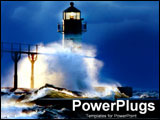 PowerPoint Template - Lighthouse in a storm