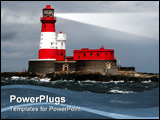 PowerPoint Template - a light house in stormy weather with dark clouds