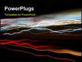 PowerPoint Template - Abstract light trails from cars signs and other landmarks.