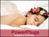 PowerPoint Template - A little angel child sleeping