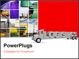 PowerPoint Template - the word logistics on an old truck