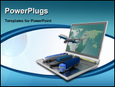 PowerPoint Template - concept of logistics. delivery and transporting by all types of transport