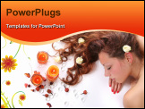 PowerPoint Template - beautiful long-haired girl relaxing in spa salon