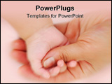 PowerPoint Template - this is a conceptual image of two hands mother