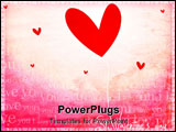 PowerPoint Template - abstract computer generated valentine Illustration with heart