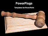 PowerPoint Template - image of quality hardwood gavel