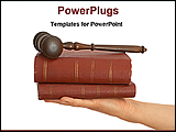 PowerPoint Template - person holding gavel and books