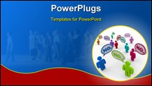 PowerPoint Template - Many people talking at the same time, voicing their dissatisfaction or disapproval with the word No repeated in several speech bubbles
