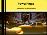 PowerPoint Template - The blur of New York City taxi cabs