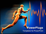 PowerPoint Template - Man running - this is a 3D render illustration