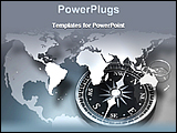 PowerPoint Template - map with compass