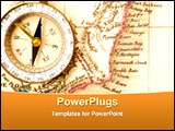 PowerPoint Template - image showing compass and old map of australia