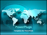 PowerPoint Template - image showing floating world map