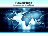 PowerPoint Template - digital world on a dark blue background