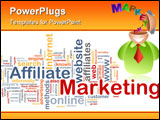 PowerPoint Template - Word cloud concept illustration of affiliate marketing