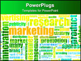 PowerPoint Template - Marketing Terminology as a Abstract Background Text Cloud