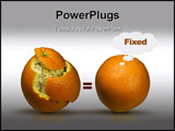 PowerPoint Template - Concept image with two oranges to depict solutions