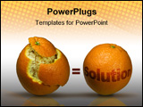 PowerPoint Template - Concept image with two oranges to depict solutions
