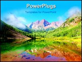 PowerPoint Template - The one of the most beautiful places of the World, Maroon Bells, Aspen, CO, Usa