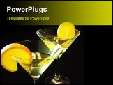 PowerPoint Template - orange martini for two