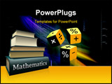 PowerPoint Template - Illustration of mathematical with three cubes and colour