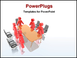 PowerPoint Template - image of a illustrated board meeting