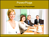 PowerPoint Template - a business meting is going on