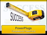 PowerPoint Template - a rule measuring the word success.