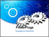 PowerPoint Template - High quality 3d render gear in digital background