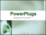 PowerPoint Template - X-ray of chest with radiology text on green