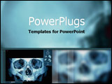 PowerPoint Template - High-tech x-ray image on computer