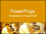 PowerPoint Template - Microbiologist in laboratory