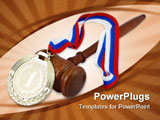PowerPoint Template - Gold medal and judge