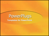 PowerPoint Template - Generic listing of media terms against orange and 