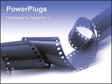 PowerPoint Template - Close-up view of 35mm photo film on the white background