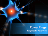 PowerPoint Template - 3d rendered anatomy illustration of a nerve cell