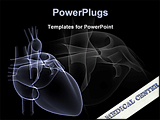 PowerPoint Template - x-ray of a human heart