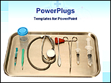 PowerPoint Template - a trey of a medical equipments