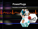 PowerPoint Template - Cardiogram background
