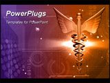 PowerPoint Template - Digital illustration of a medical logo in brown colour