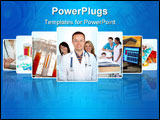 PowerPoint Template - Group of doctors isolated over a white background