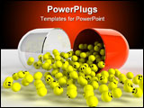 PowerPoint Template - smiley in gelulle like a funny medicament